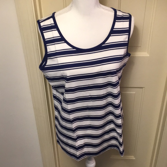 Lands’ End Stripe Tank Top NWT - Picture 3 of 8